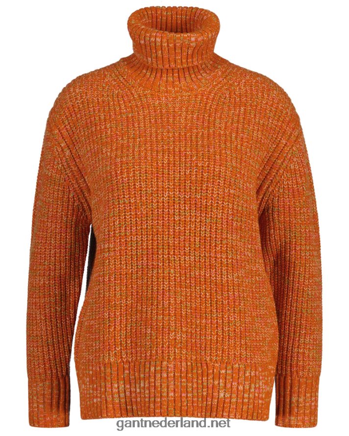 GANT vrouwen gouden sinaasappel veelkleurige coltrui R48460654