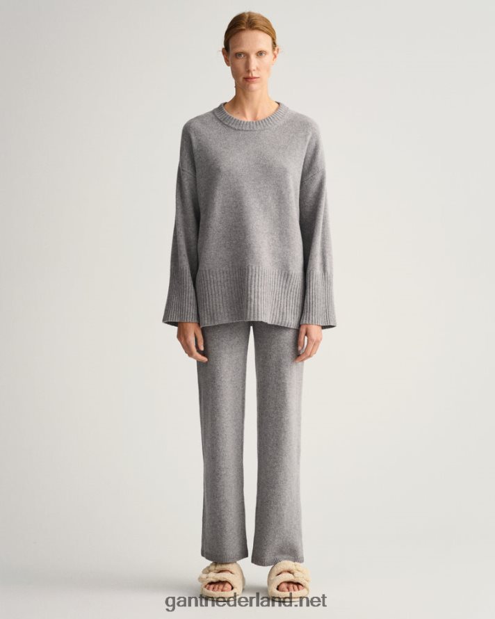 GANT vrouwen grijs gemêleerd lounge broek R48460678