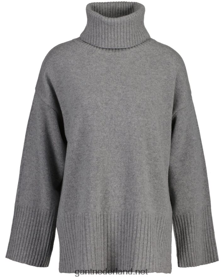 GANT vrouwen grijs gemêleerd lounge coltrui R48460677