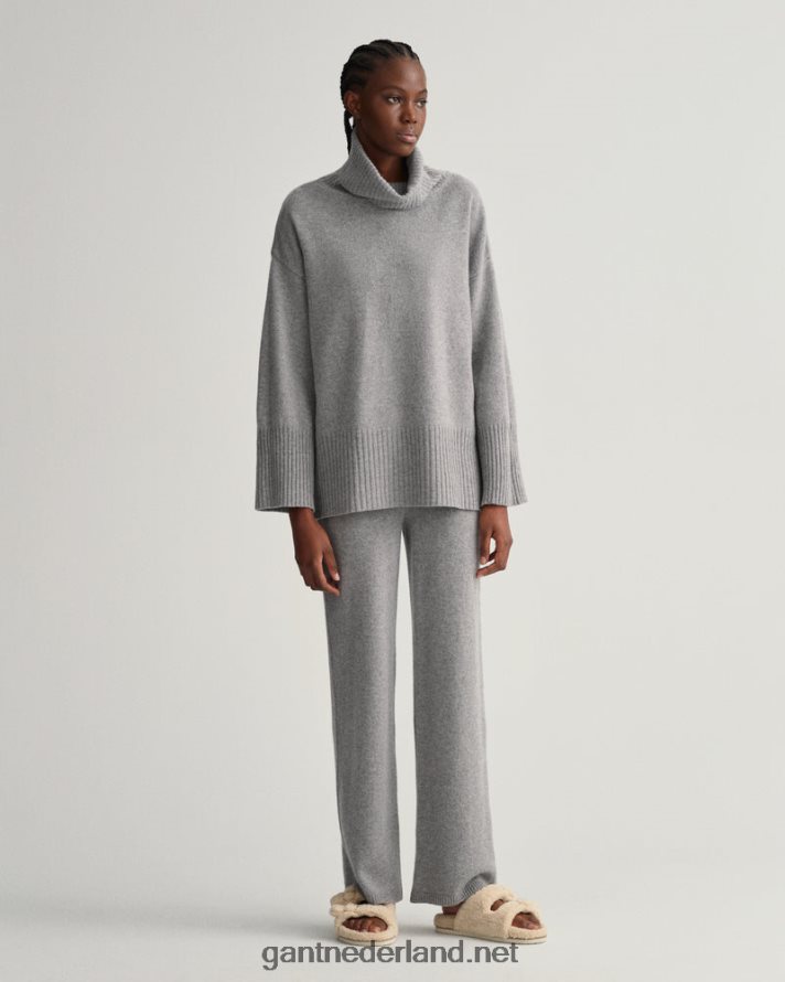GANT vrouwen grijs gemêleerd lounge coltrui R48460677