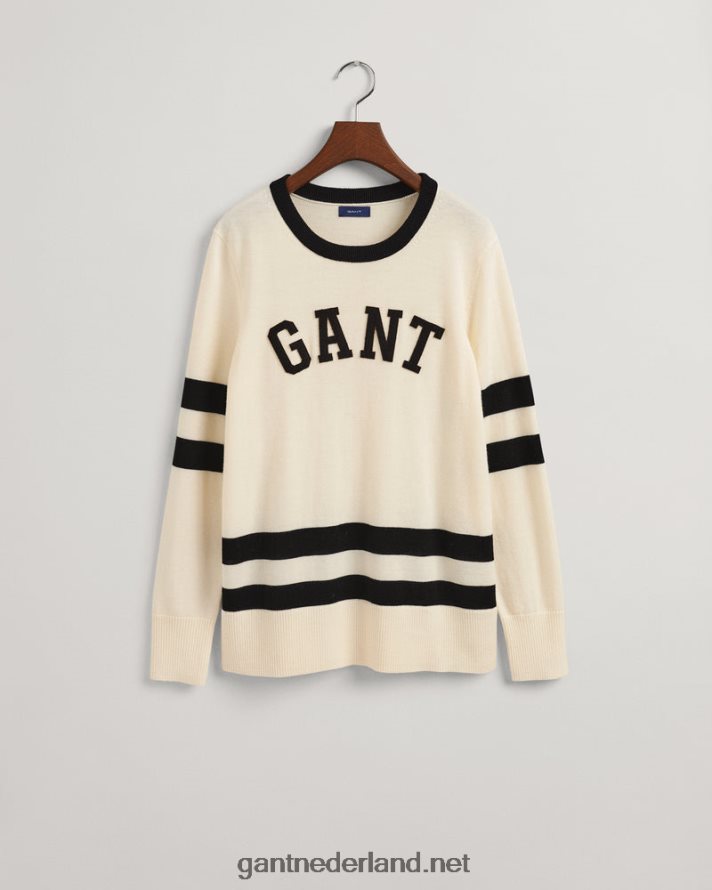 GANT vrouwen linnen collegiale trui met ronde hals R48460672