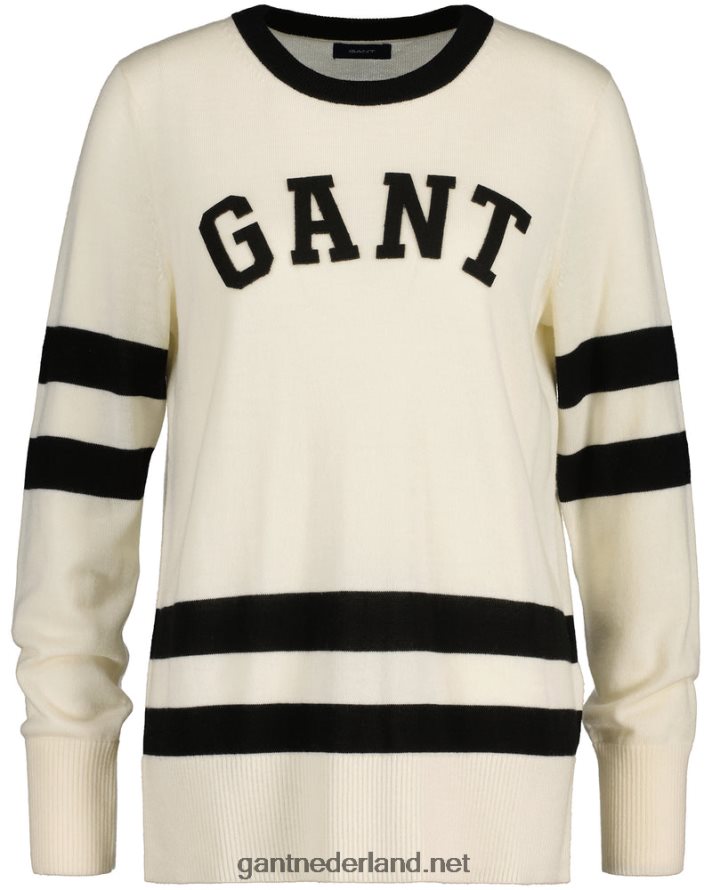 GANT vrouwen linnen collegiale trui met ronde hals R48460672