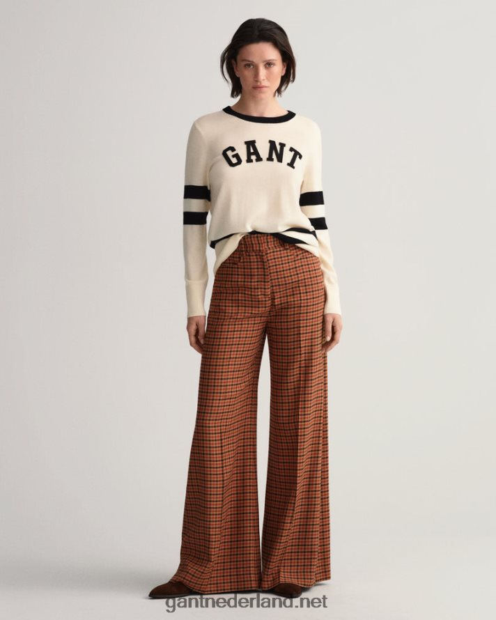 GANT vrouwen linnen collegiale trui met ronde hals R48460672