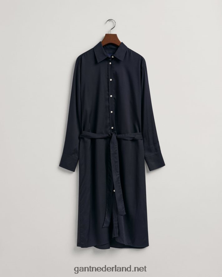 GANT vrouwen avond blauw a-lijn hemdjurk R48460646