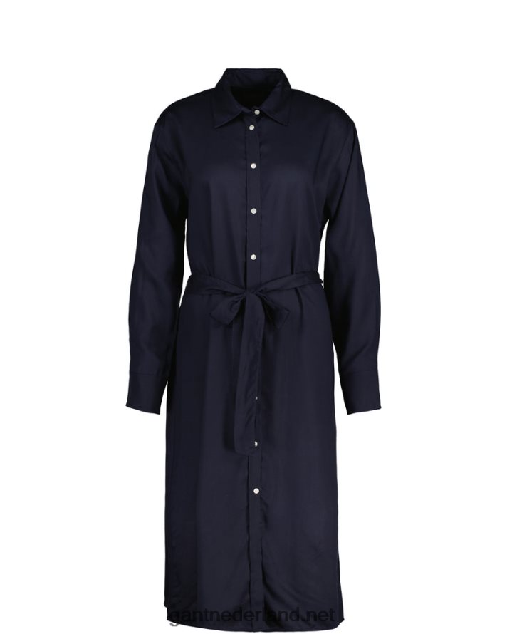 GANT vrouwen avond blauw a-lijn hemdjurk R48460646