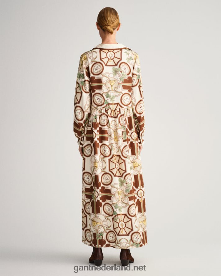 GANT vrouwen linnen Amerikaanse luxe maxi-jurk R48460647