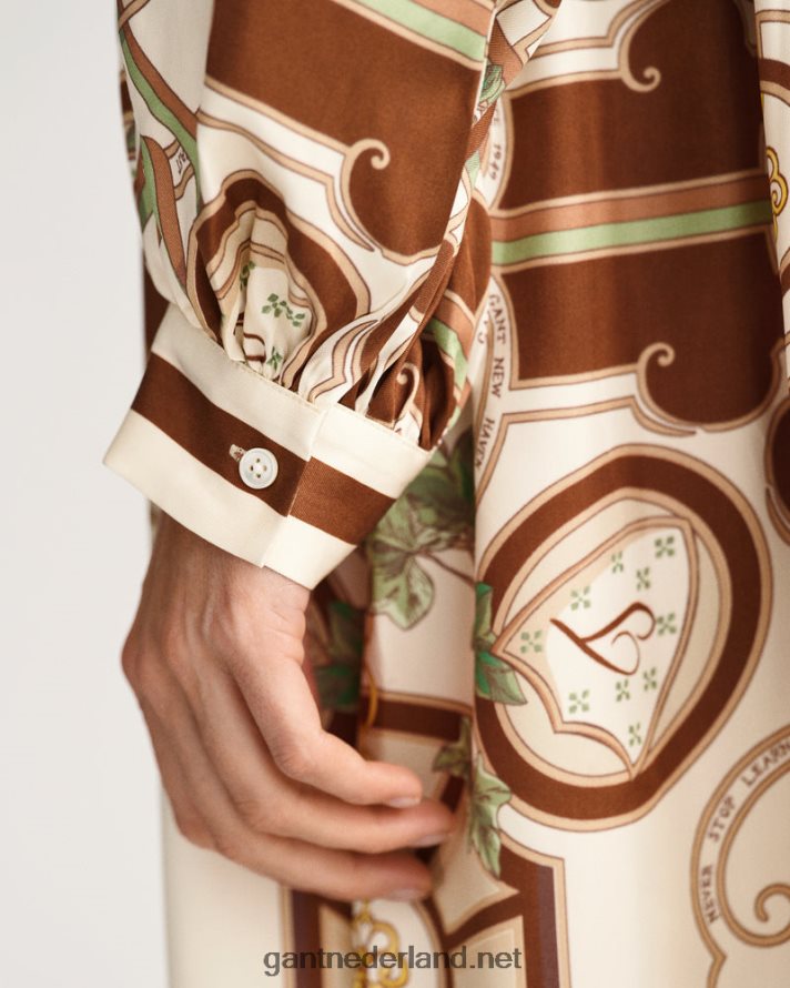 GANT vrouwen linnen Amerikaanse luxe maxi-jurk R48460647