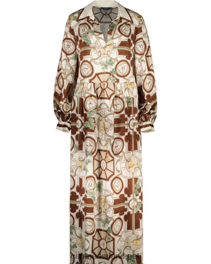 GANT vrouwen linnen Amerikaanse luxe maxi-jurk R48460647