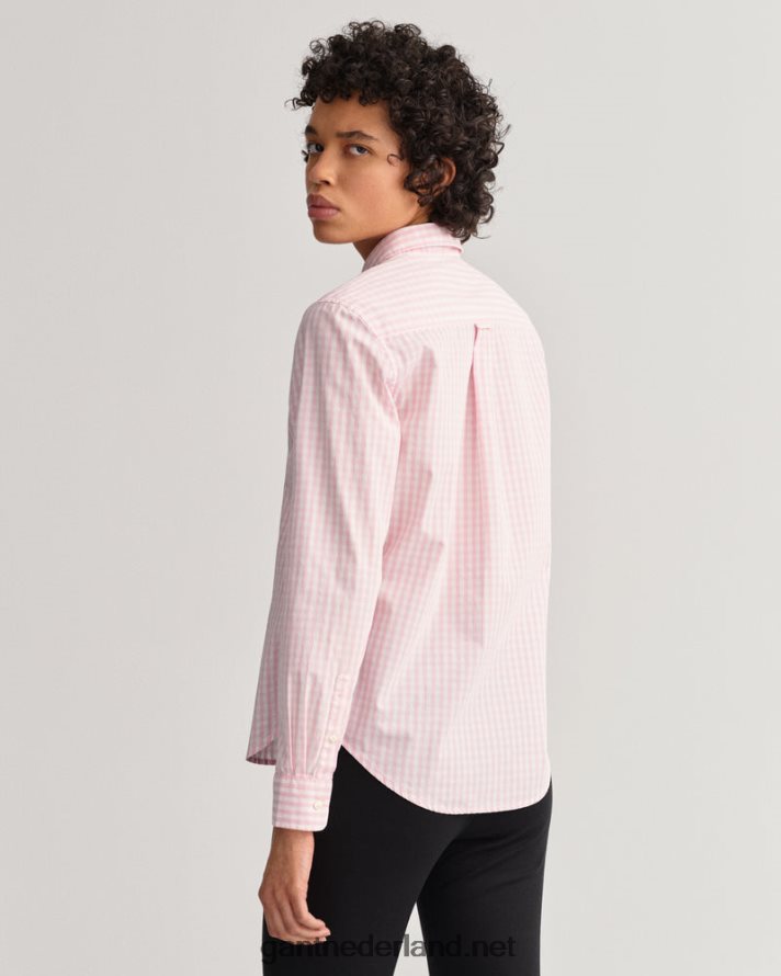 GANT vrouwen preppy roze overhemd van popeline met normale pasvorm R48460592