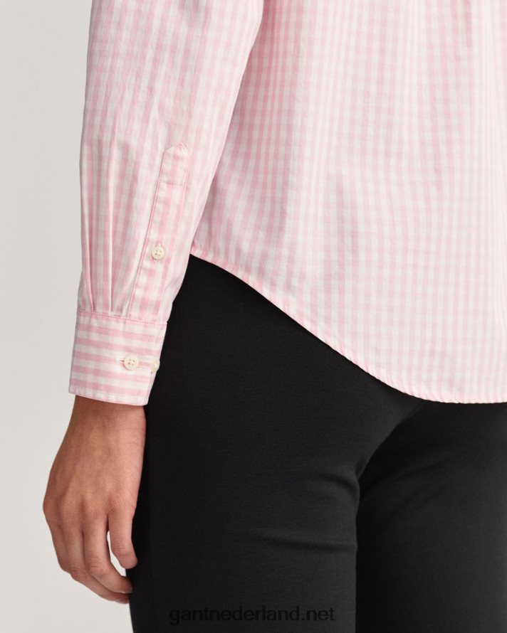 GANT vrouwen preppy roze overhemd van popeline met normale pasvorm R48460592