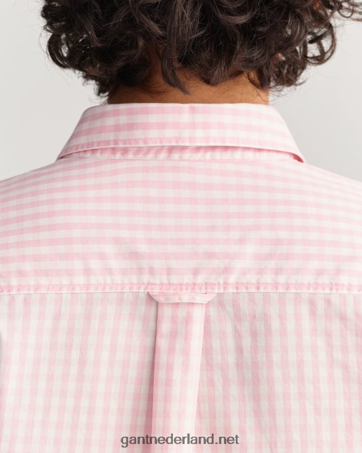 GANT vrouwen preppy roze overhemd van popeline met normale pasvorm R48460592