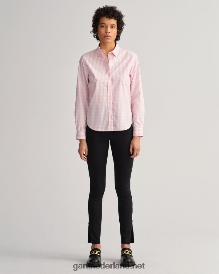GANT vrouwen preppy roze overhemd van popeline met normale pasvorm R48460592