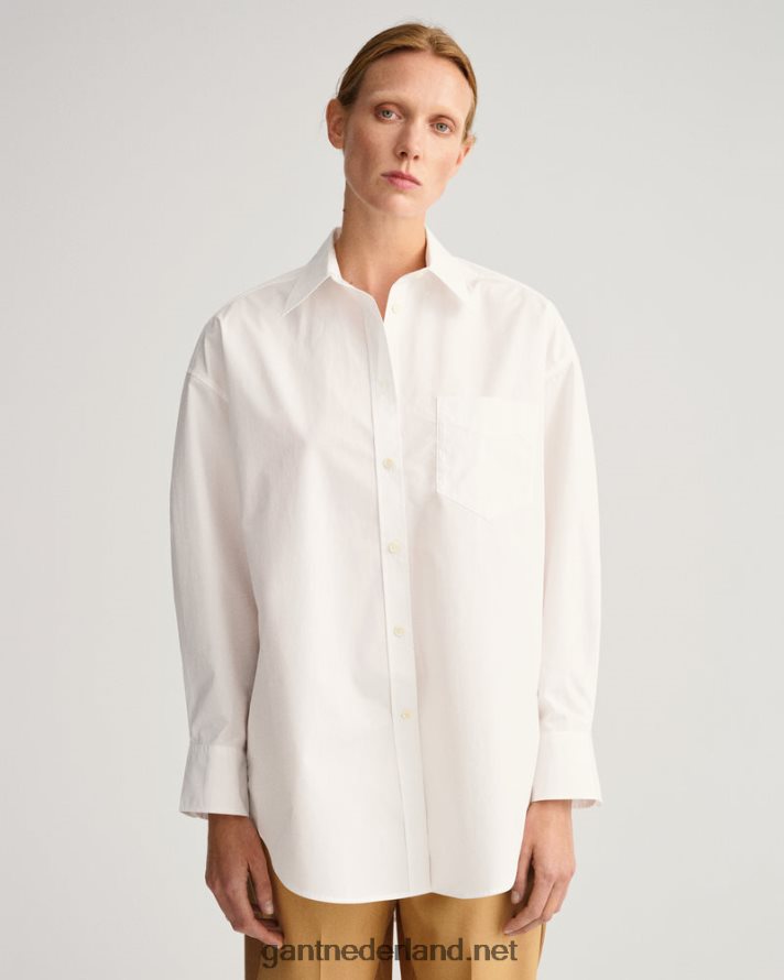 GANT vrouwen wit oversized overhemd R48460598
