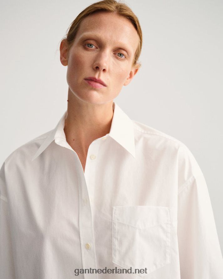 GANT vrouwen wit oversized overhemd R48460598