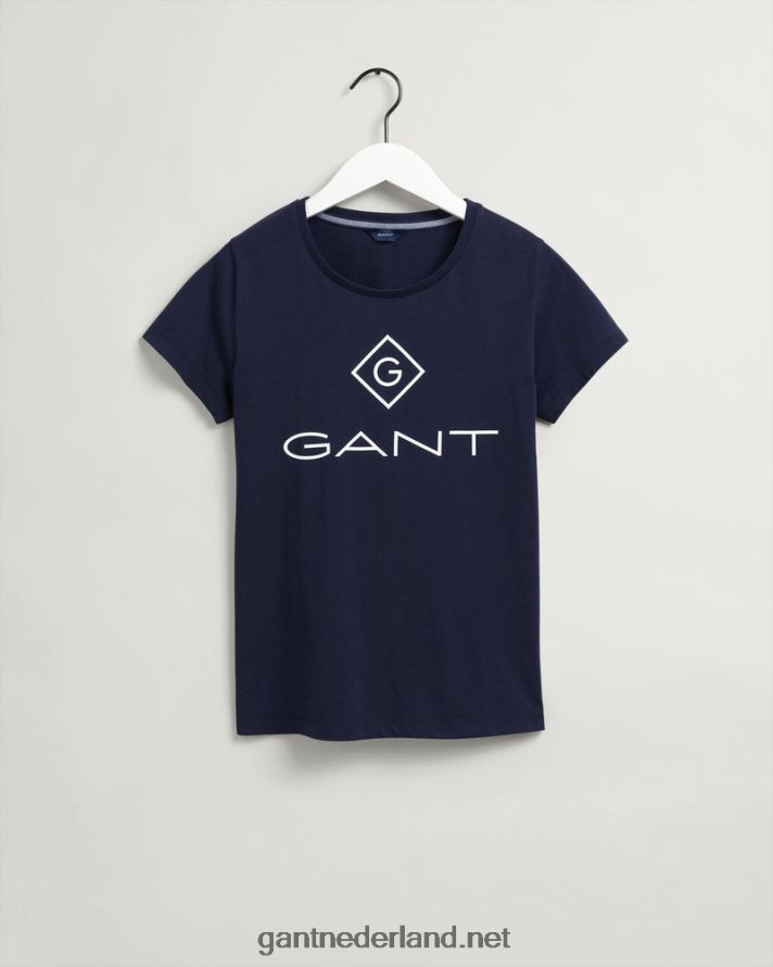 GANT vrouwen avond blauw T-shirt met logo R48460621