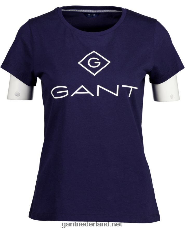 GANT vrouwen avond blauw T-shirt met logo R48460621