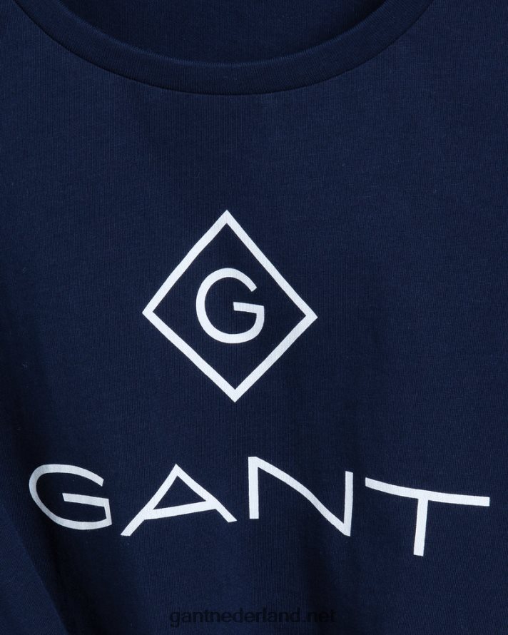 GANT vrouwen avond blauw T-shirt met logo R48460621
