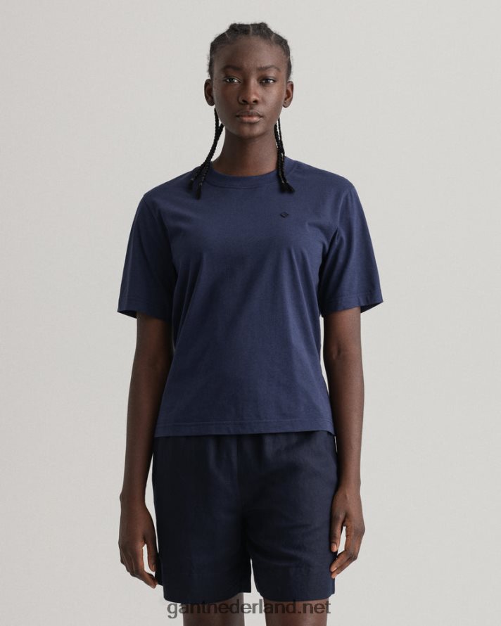 GANT vrouwen avond blauw icon g essentieel t-shirt R48460604