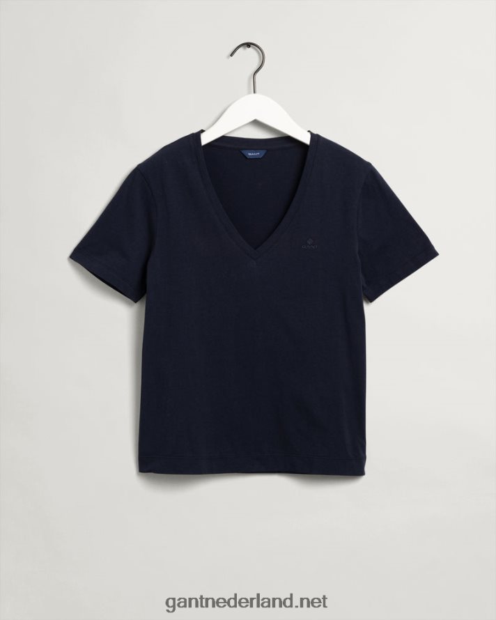 GANT vrouwen avond blauw origineel v-hals t-shirt R48460620