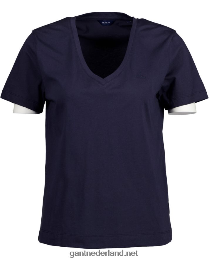 GANT vrouwen avond blauw origineel v-hals t-shirt R48460620