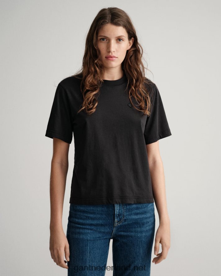 GANT vrouwen ebbenhout zwart icon g essentieel t-shirt R48460606
