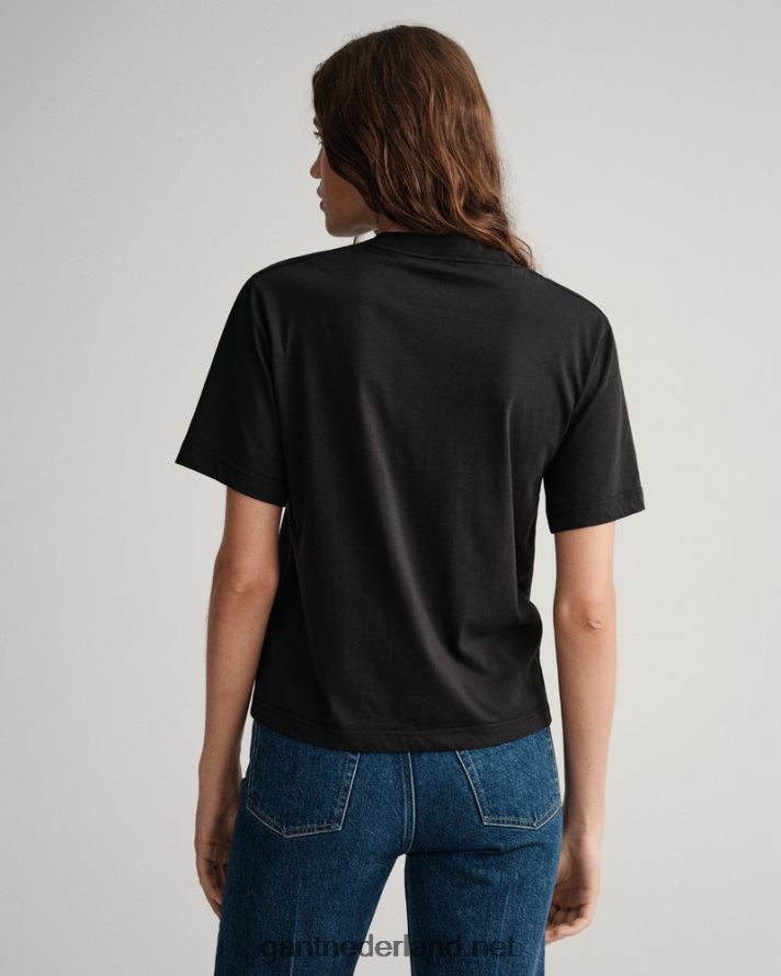 GANT vrouwen ebbenhout zwart icon g essentieel t-shirt R48460606
