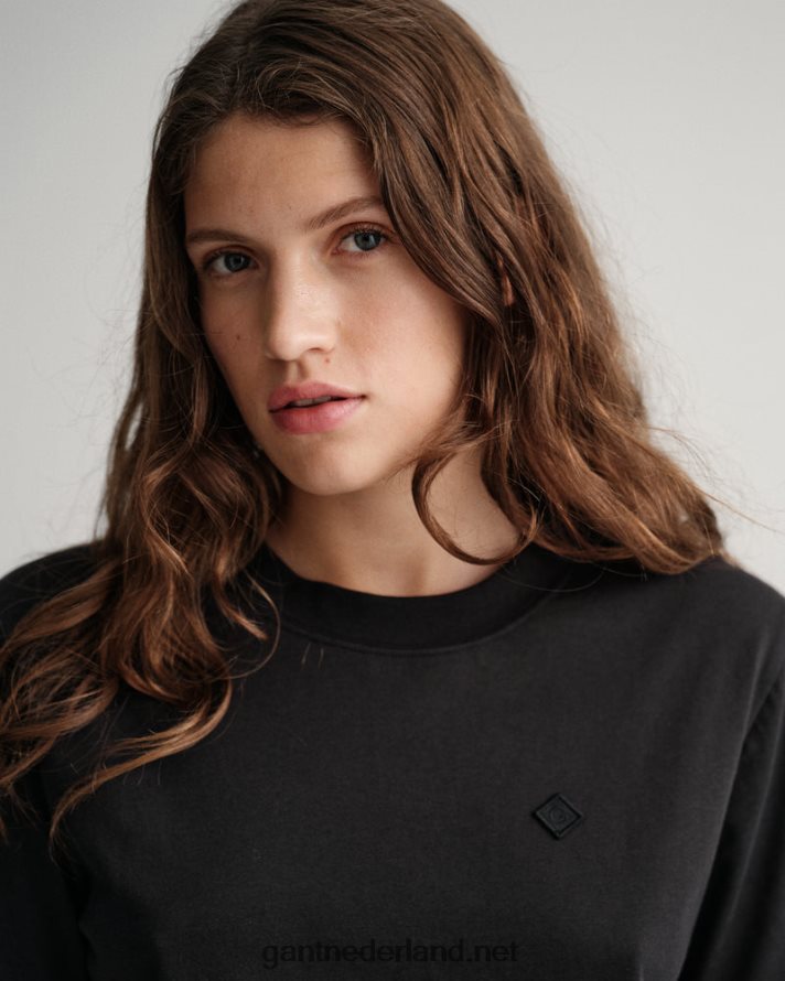 GANT vrouwen ebbenhout zwart icon g essentieel t-shirt R48460606
