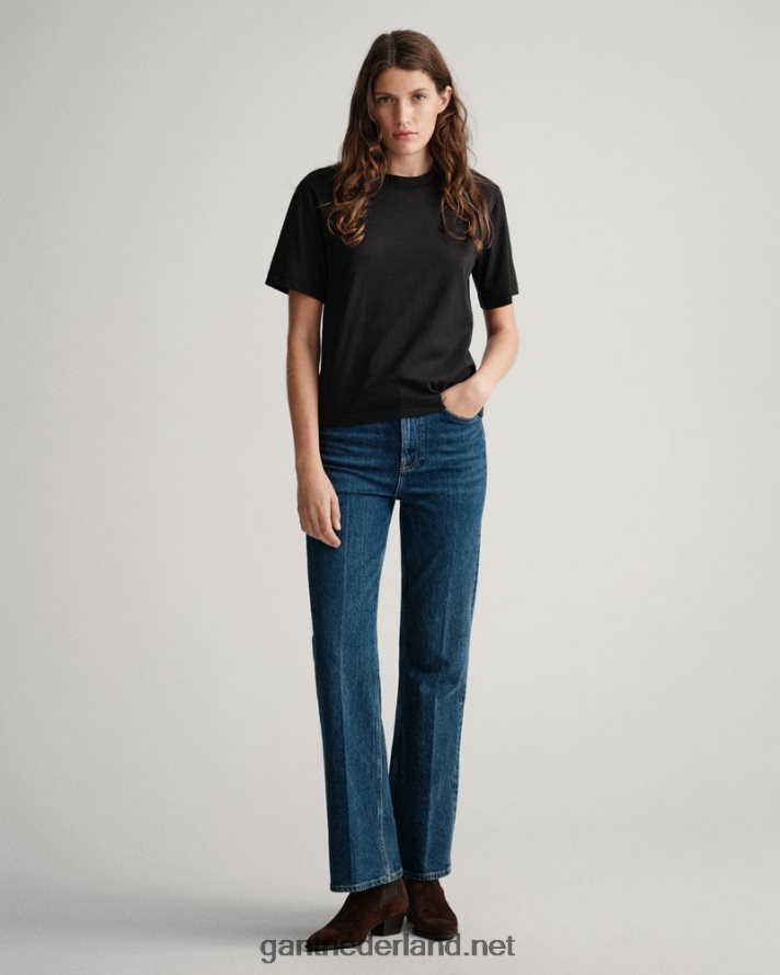 GANT vrouwen ebbenhout zwart icon g essentieel t-shirt R48460606