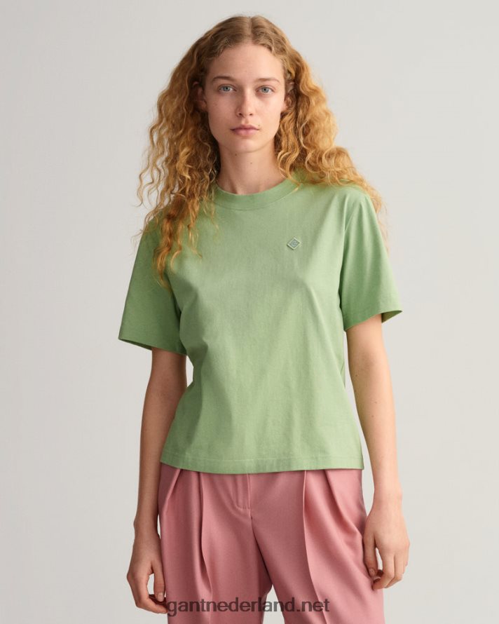 GANT vrouwen eucalyptus groen icon g essentieel t-shirt R48460603