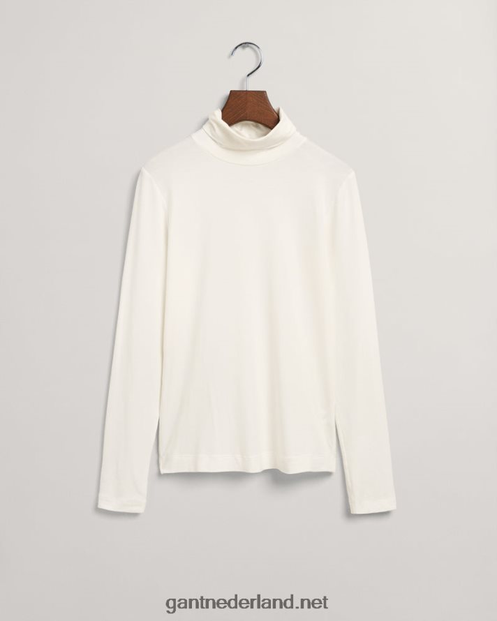 GANT vrouwen gebroken wit jersey coltrui met lange mouwen R48460625