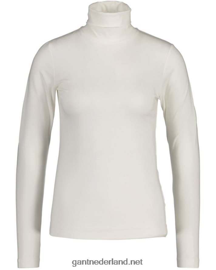 GANT vrouwen gebroken wit jersey coltrui met lange mouwen R48460625