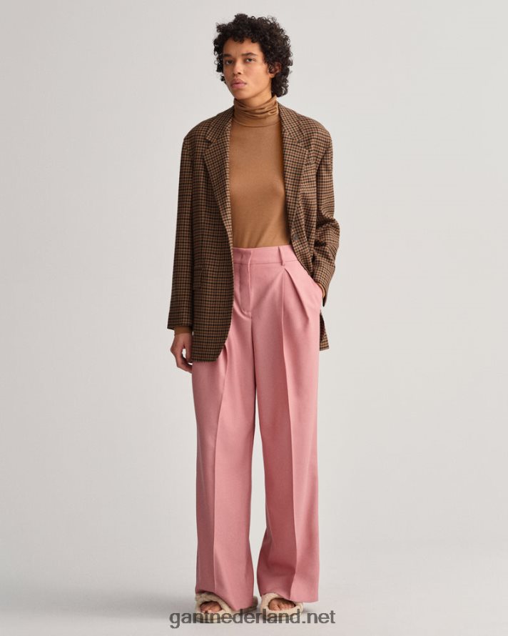 GANT vrouwen geroosterde walnoot jersey coltrui met lange mouwen R48460624