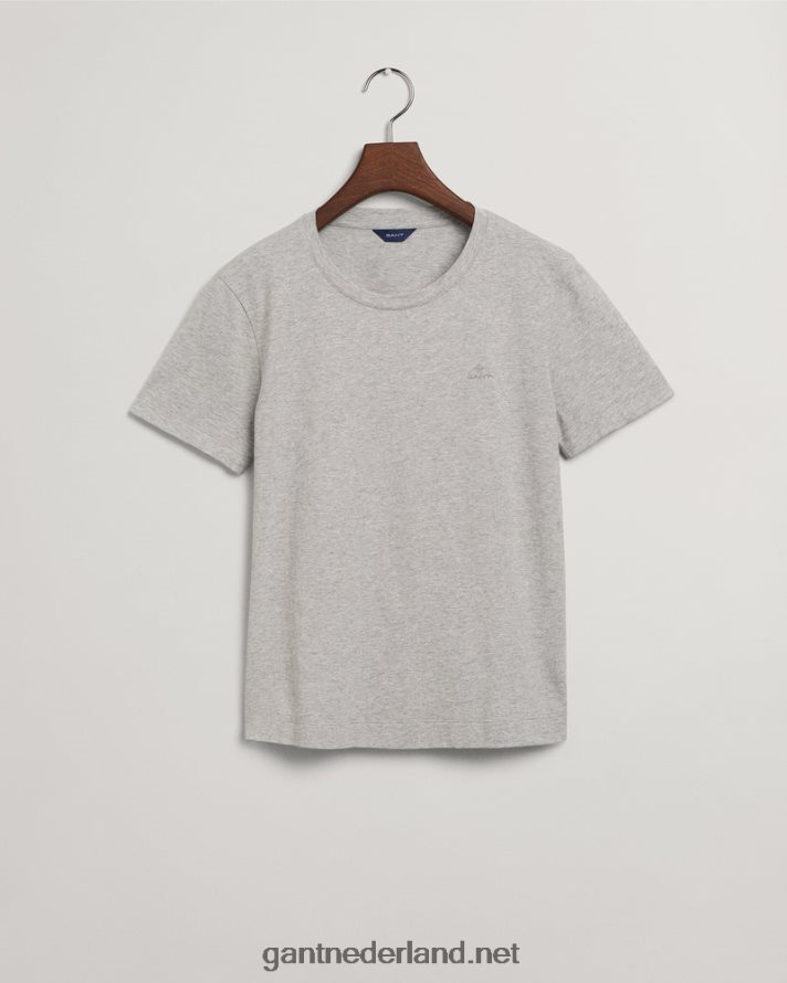 GANT vrouwen lichtgrijs gemêleerd origineel t-shirt R48460611