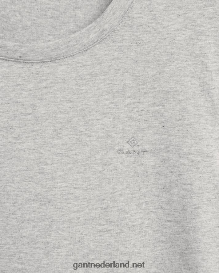 GANT vrouwen lichtgrijs gemêleerd origineel t-shirt R48460611