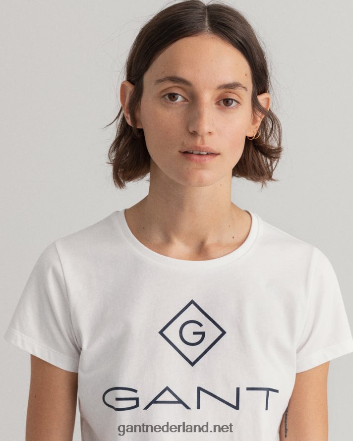 GANT vrouwen wit T-shirt met logo R48460639