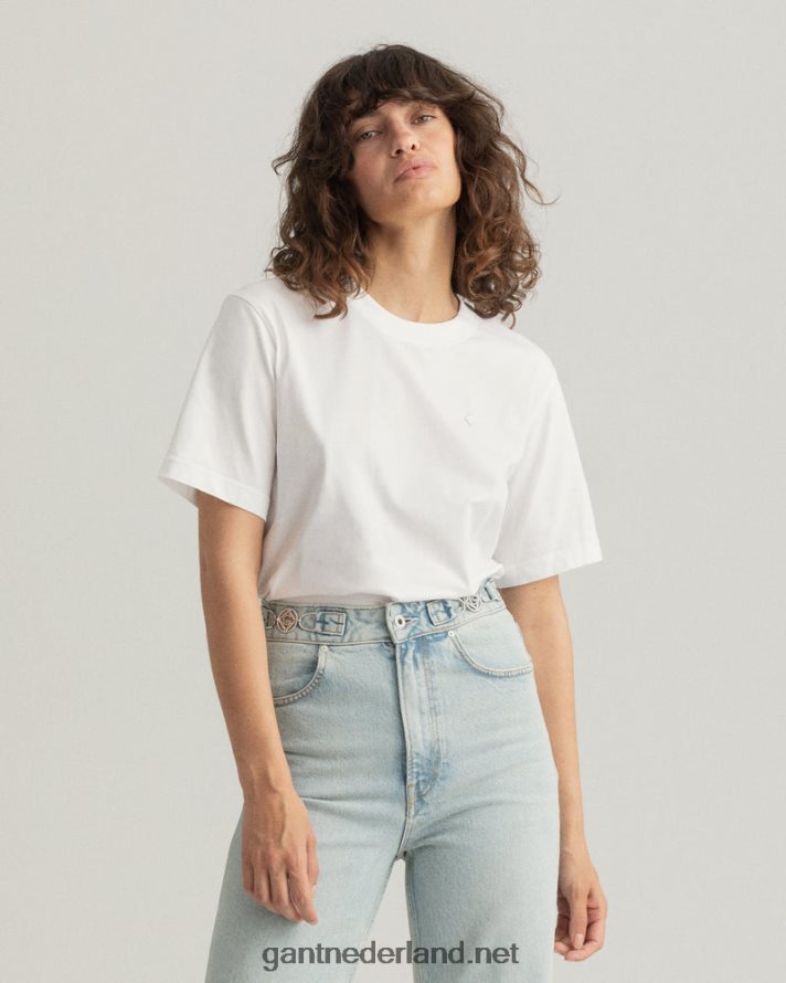 GANT vrouwen wit icon g essentieel t-shirt R48460601