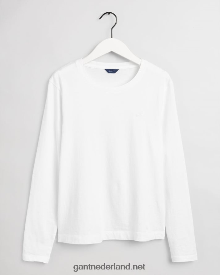 GANT vrouwen wit origineel t-shirt met lange mouwen R48460636