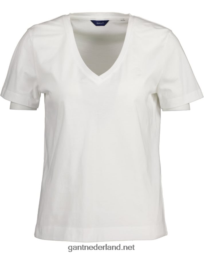 GANT vrouwen wit origineel v-hals t-shirt R48460614