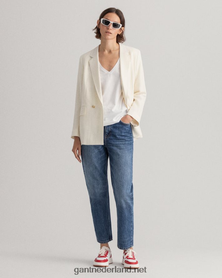 GANT vrouwen wit origineel v-hals t-shirt R48460614