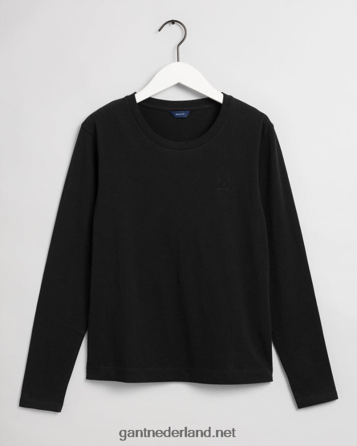 GANT vrouwen zwart origineel t-shirt met lange mouwen R48460643