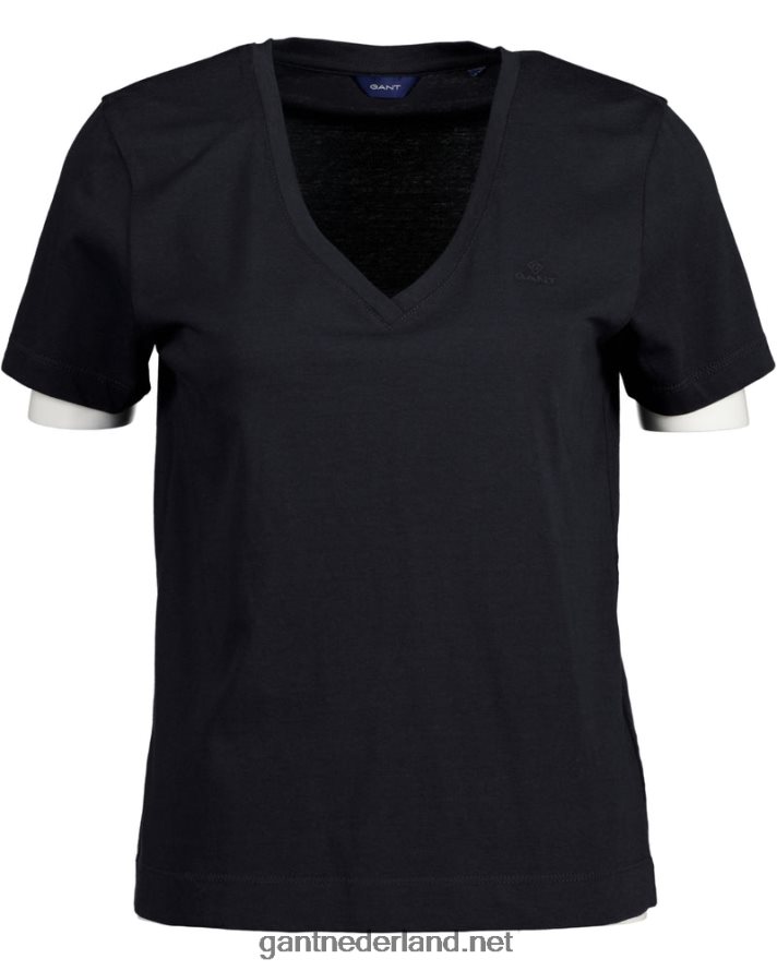 GANT vrouwen zwart origineel v-hals t-shirt R48460623