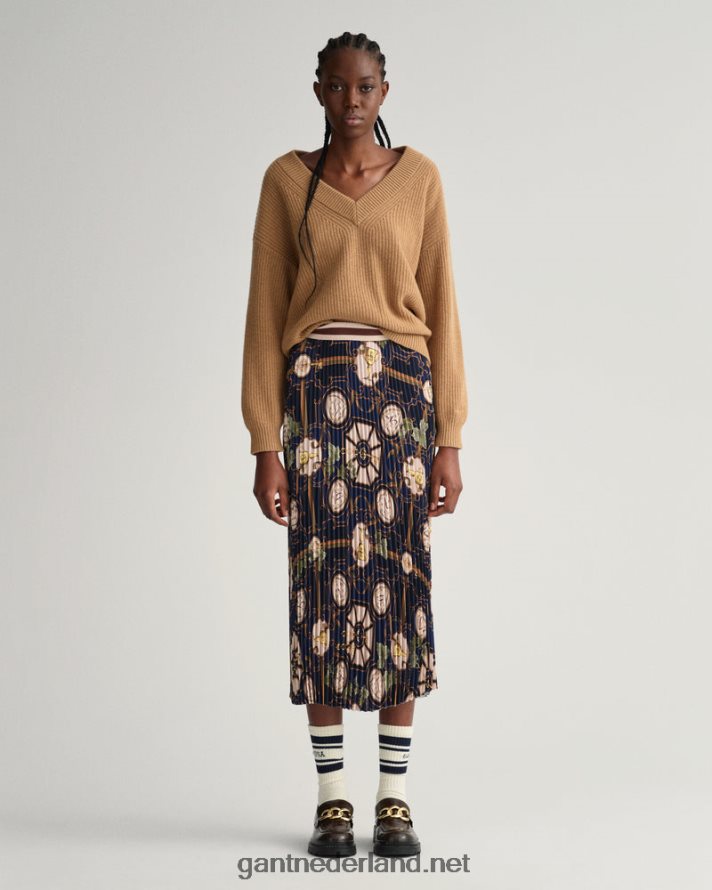 GANT vrouwen avond blauw Amerikaanse luxe plooirok R48460649