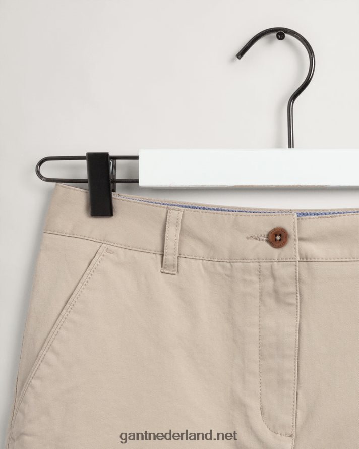 GANT vrouwen droog zand slim fit klassieke chino rok R48460652