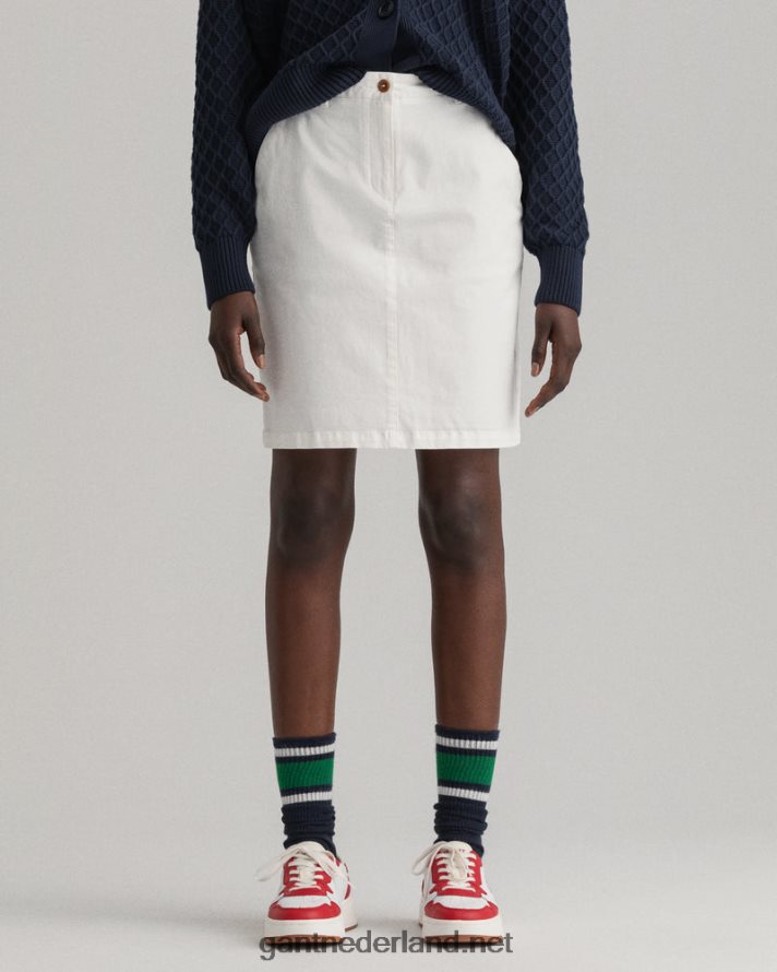 GANT vrouwen eierschaal slim fit klassieke chino rok R48460650