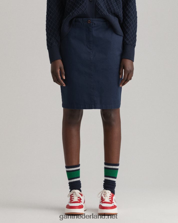 GANT vrouwen marinier slim fit klassieke chino rok R48460653