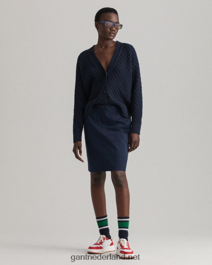 GANT vrouwen marinier slim fit klassieke chino rok R48460653