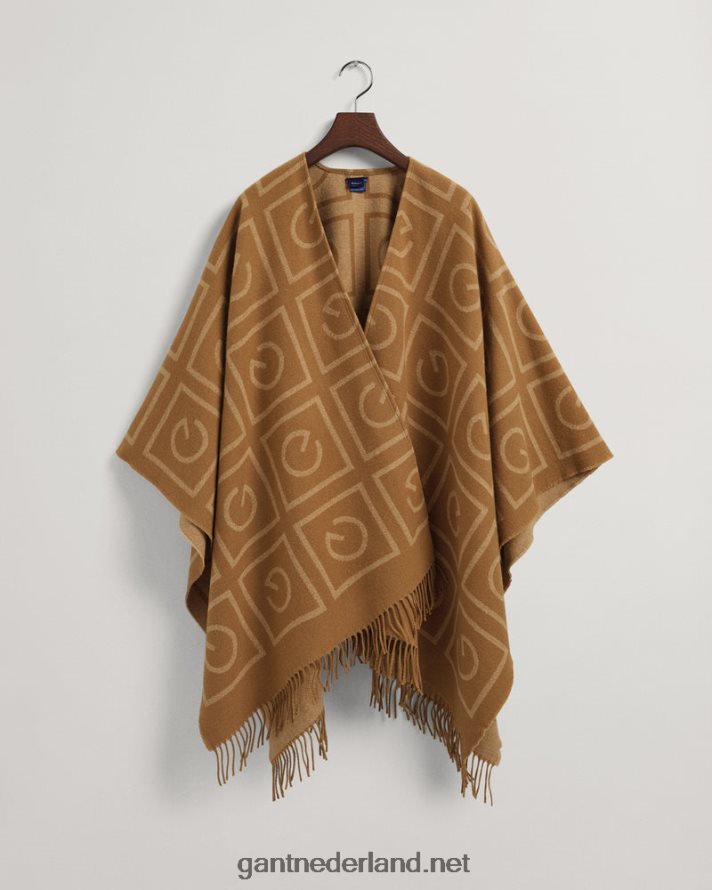 GANT vrouwen toffee-beige icoon g poncho R48460785