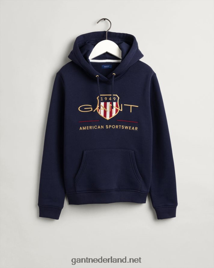 GANT vrouwen avond blauw sweatshirt met capuchon voor dames R48460725