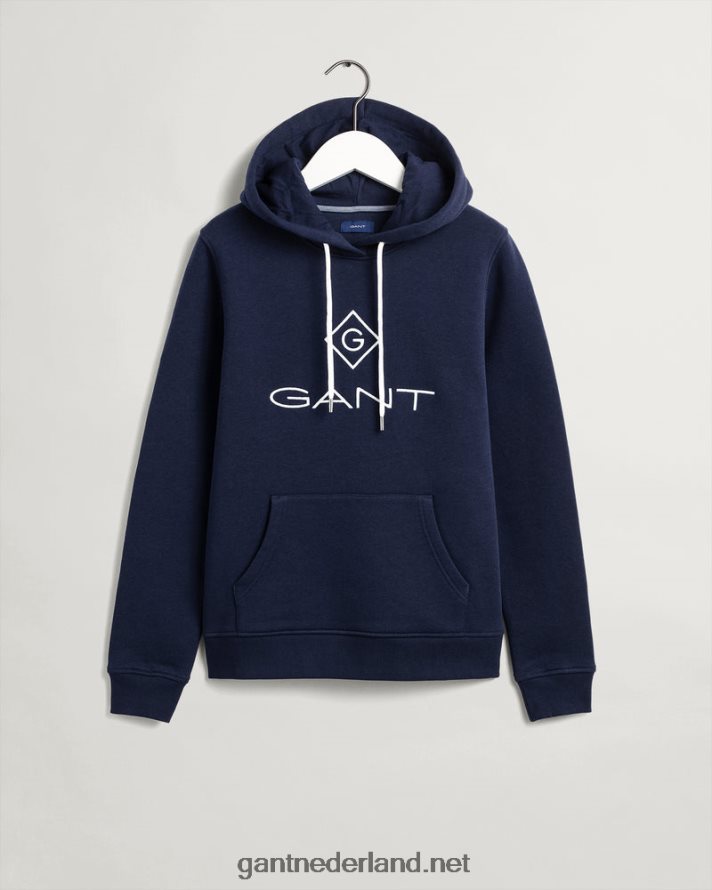 GANT vrouwen avond blauw sweatshirt met logo-sweatshirt R48460736