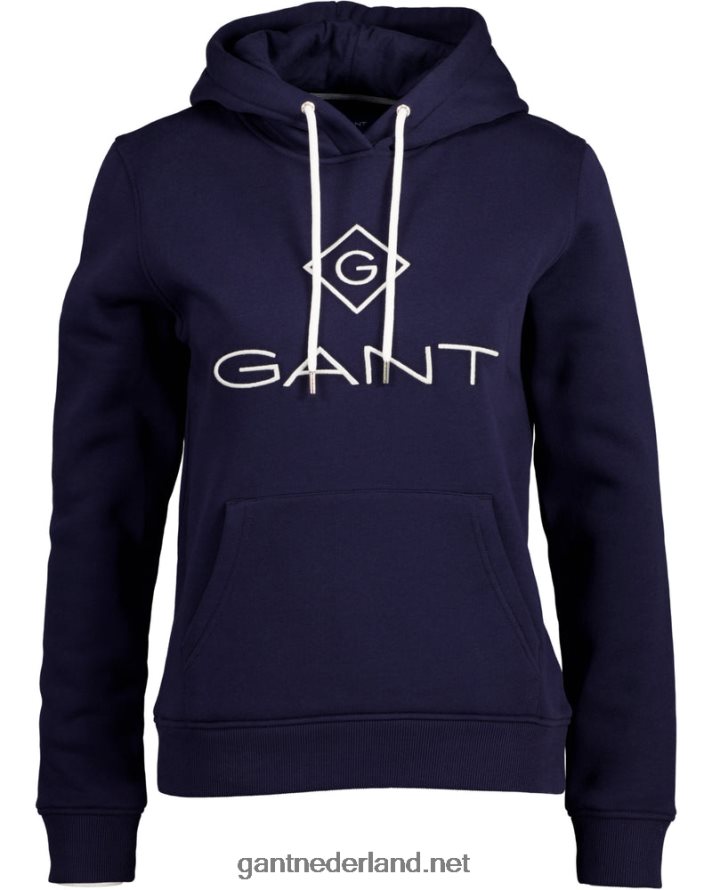 GANT vrouwen avond blauw sweatshirt met logo-sweatshirt R48460736